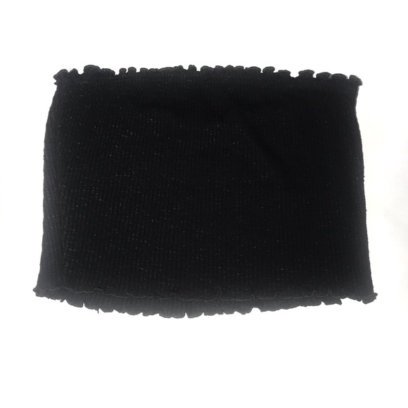 Ribbed black tube top - Picture 1 of 2